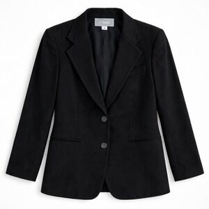 Pietrafesa Loro Piana Size 4 Blazer 100% Worsted Camel Hair Black USA Luxury